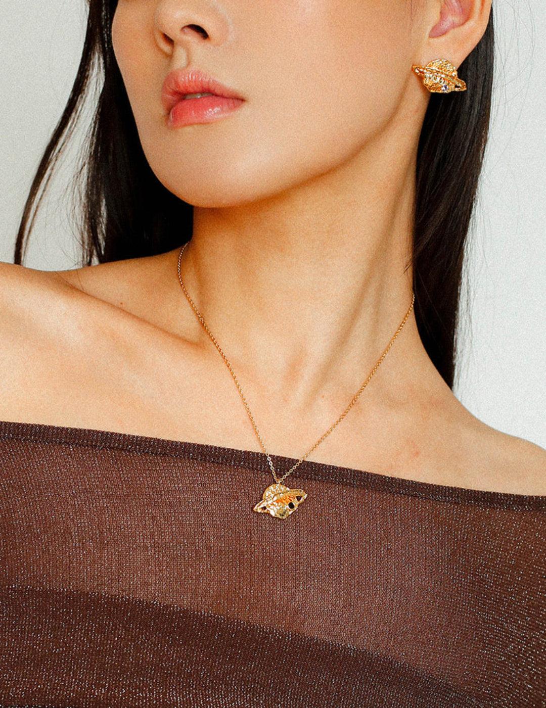 Planet Element Gold Single Pendant Necklace - Gembea Jewelry