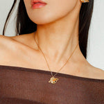 Planet Element Gold Single Pendant Necklace - Gembea Jewelry