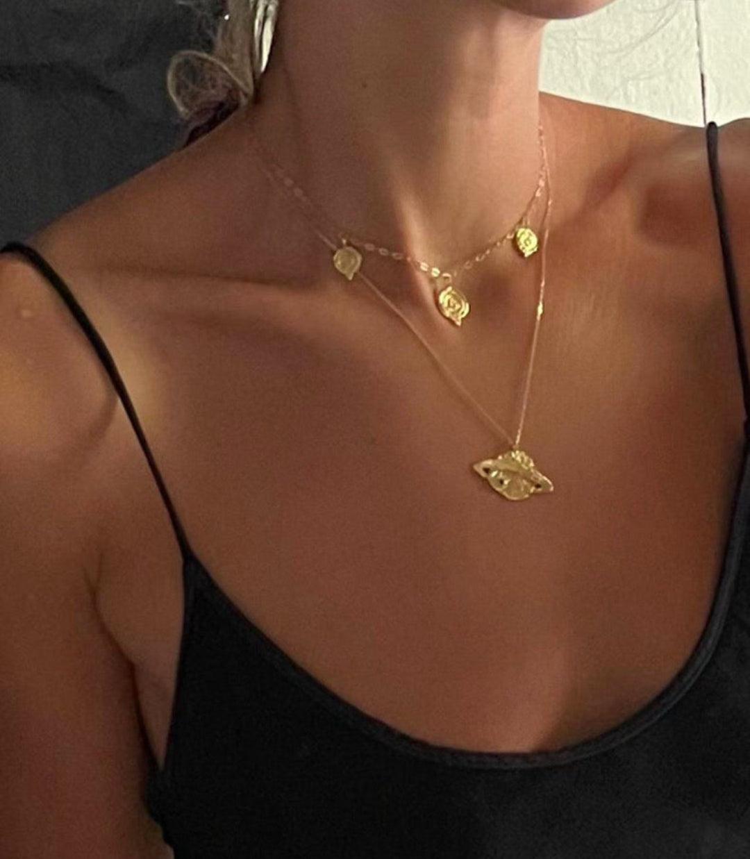 Planet Element Gold Single Pendant Necklace - Gembea Jewelry