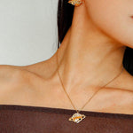 Planet Element Gold Pendant Earrings - Gembea Jewelry