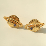 Planet Element Gold Pendant Earrings - Gembea Jewelry