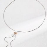 Pull Adjustable Long Chain Zircon Necklace - Gembea Jewelry