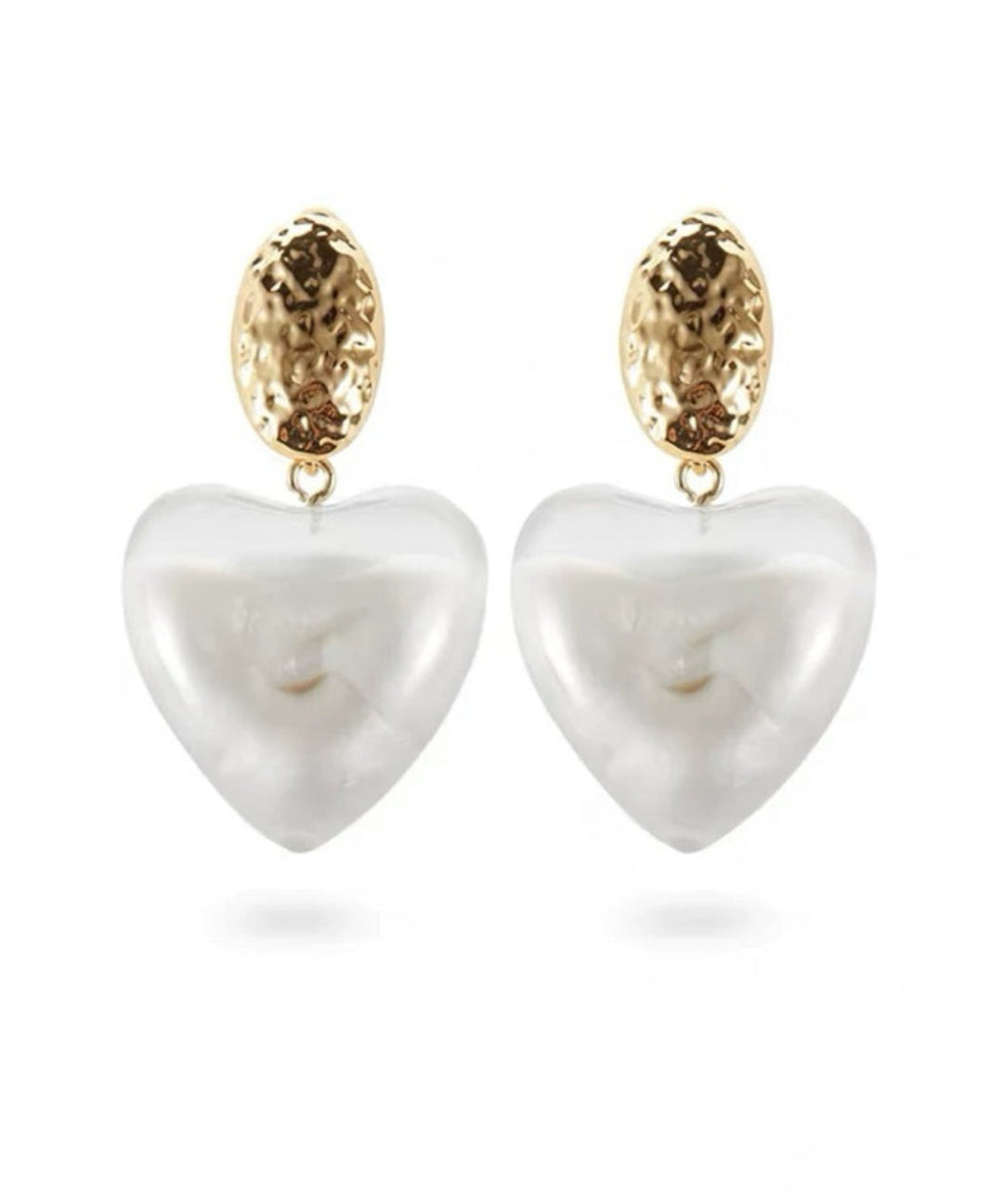 Pure Heart Statement Resin Drop Earrings gembea jewelry