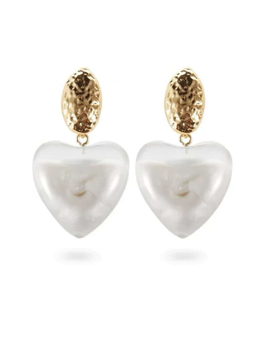 Pure Heart Statement Resin Drop Earrings gembea jewelry