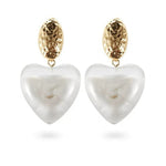 Pure Heart Statement Resin Drop Earrings gembea jewelry