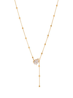 Rain Drop Lab-grown Diamond Gold Chain Necklace gembea jewelry