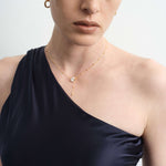 Rain Drop Lab-grown Diamond Gold Chain Necklace gembea jewelry