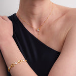 Rain Drop Lab-grown Diamond Gold Chain Necklace gembea jewelry