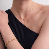 Rain Drop Lab-grown Diamond Gold Chain Necklace gembea jewelry