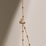 Rain Drop Lab-grown Diamond Gold Chain Necklace gembea jewelry