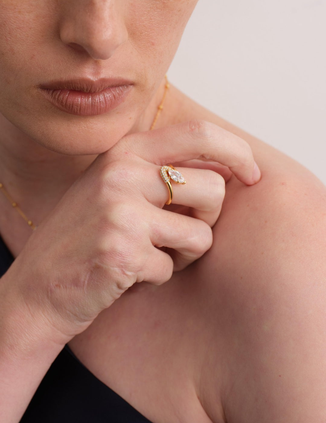 Rain Drop Lab-grown Diamond Ring gembea jewelry