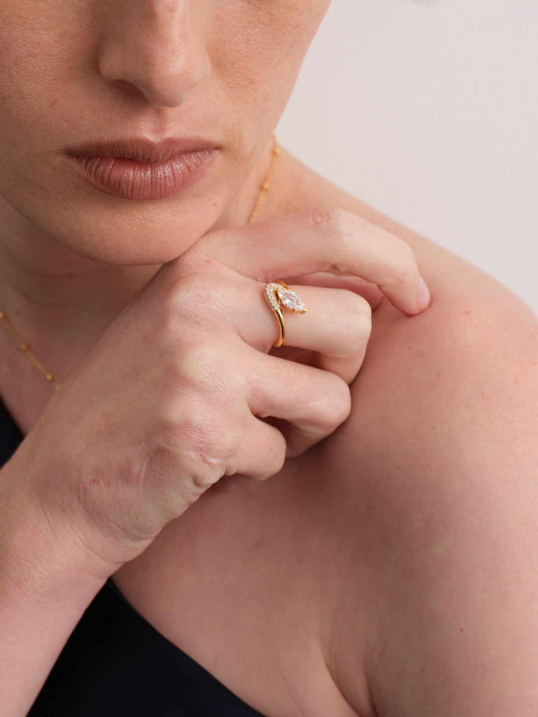 Rain Drop Lab-grown Diamond Ring gembea jewelry