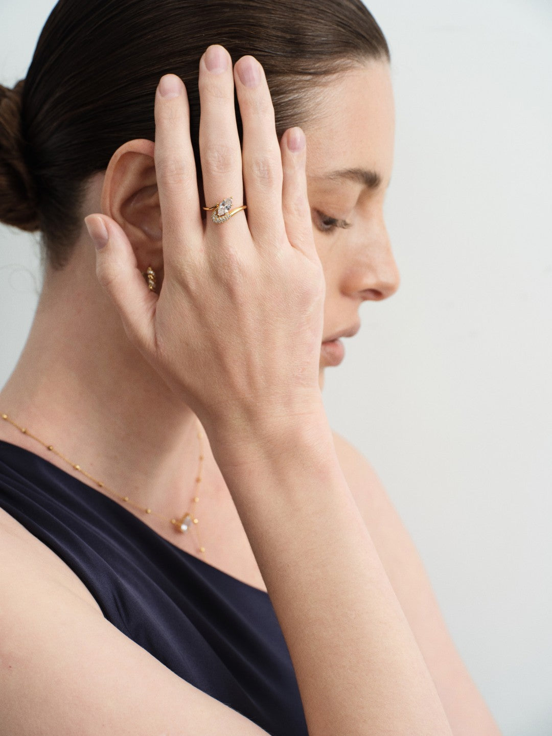 Rain Drop Lab-grown Diamond Ring gembea jewelry