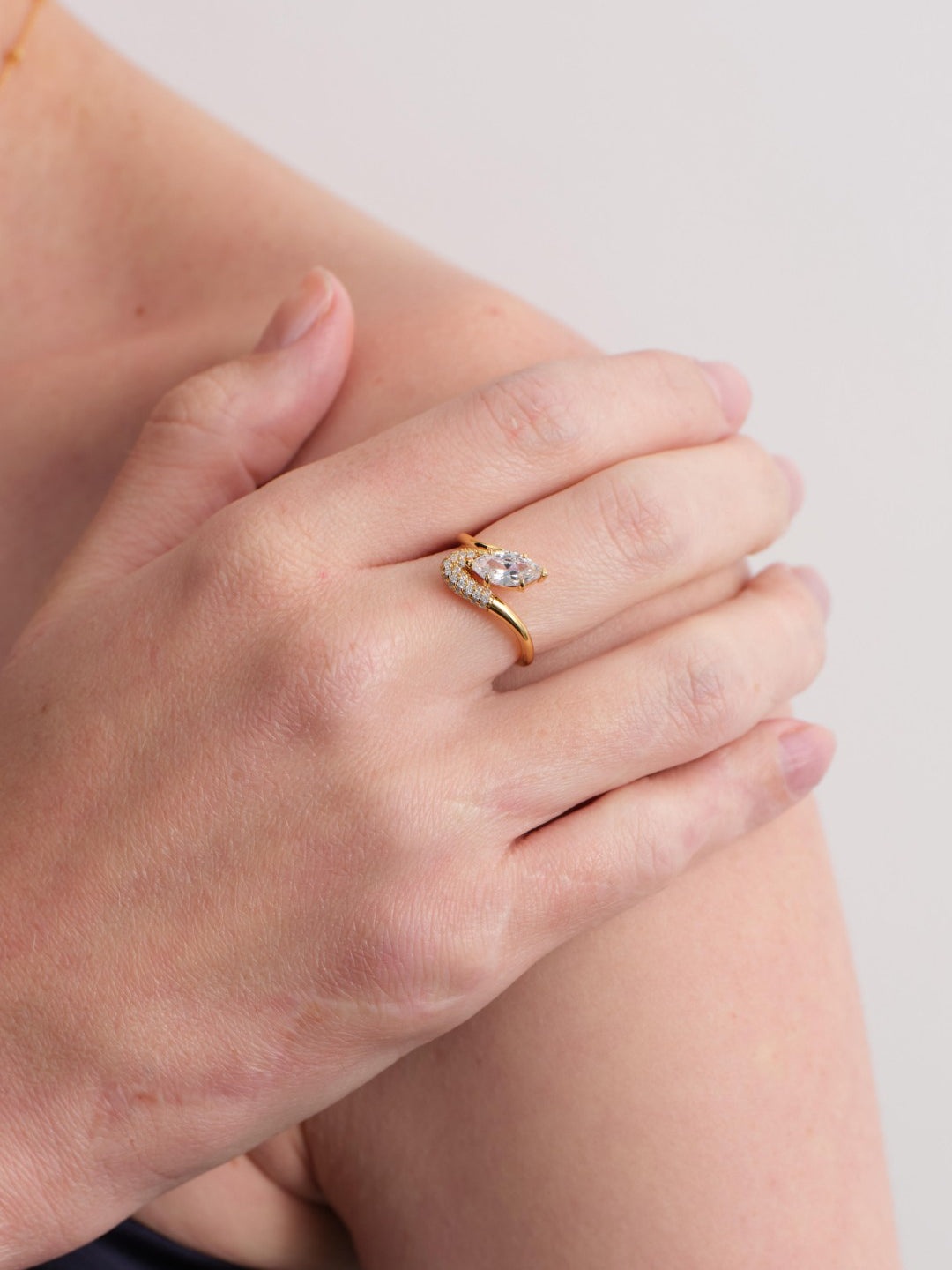 Rain Drop Lab-grown Diamond Ring gembea jewelry