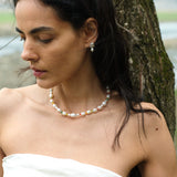 Rainbow Petal Colorful Beads Baroque Pearl Necklace gembea jewelry