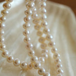 Real Pearl Beaded Choker Necklace with Golden Beans gembea jewelry