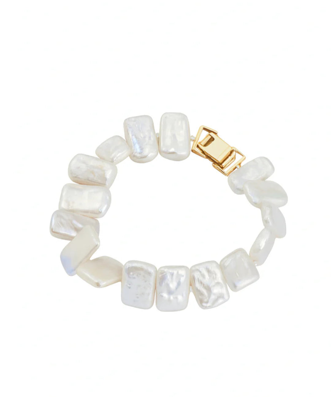 Rectangular Baroque Pearl Bracelet gembea jewelry