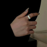 Rectangular Baroque Pearl Open Ring-Gembea Jewelry