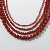 Red Agate Beaded Necklaces 4mm/6mm/8mm/10mm/12mm-Gembea Jewelry