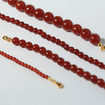 Red Agate Beaded Necklaces 4mm/6mm/8mm/10mm/12mm-Gembea Jewelry