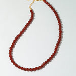 Red Agate Beaded Necklaces 4mm/6mm/8mm/10mm/12mm-Gembea Jewelry