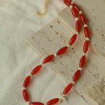 Red Agate Starfish Beaded Necklace GEMBEA JEWELRY