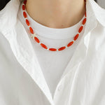 Red Agate Starfish Beaded Necklace GEMBEA JEWELRY