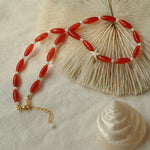 Red Agate Starfish Beaded Necklace GEMBEA JEWELRY