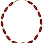 Red Agate Starfish Beaded Necklace gembea jewelry