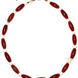 Red Agate Starfish Beaded Necklace gembea jewelry