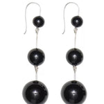 Red Black Agate Drop Hook Earrings gembea jewelry