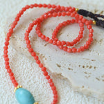 Red Gemstone Beads Turquoise Collar Necklace gembea jewelry