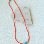 Red Gemstone Beads Turquoise Collar Necklace gembea jewelry