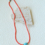 Red Gemstone Beads Turquoise Collar Necklace gembea jewelry