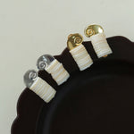 Romantic Ocean White Shell Conch Earrings gembea jewelry
