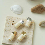 Romantic Ocean White Shell Conch Earrings gembea jewelry
