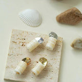 Romantic Ocean White Shell Conch Earrings gembea jewelry
