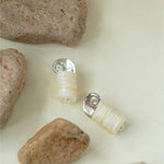 Romantic Ocean White Shell Conch Earrings gembea jewelry