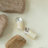 Romantic Ocean White Shell Conch Earrings gembea jewelry
