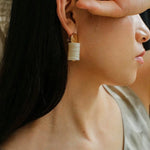 Romantic Ocean White Shell Conch Earrings gembea jewelry