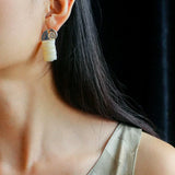 Romantic Ocean White Shell Conch Earrings gembea jewelry
