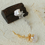 Rose Flower Baroque Pearl Brooch gembea jewelry