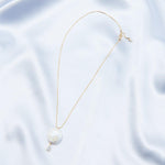 Round Baroque Pendant Chain Pearl Necklace - Gembea Jewelry