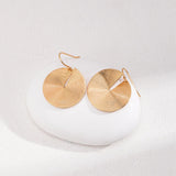 Round 18K Gold Vintage Gold Fan Earrings - Gembea Jewelry