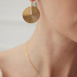 Round 18K Gold Vintage Gold Fan Earrings - Gembea Jewelry