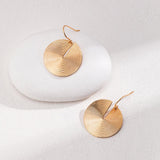Round 18K Gold Vintage Gold Fan Earrings - Gembea Jewelry