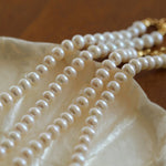 Round Freshwater Pearl Strand Choker Necklace gembea jewelry