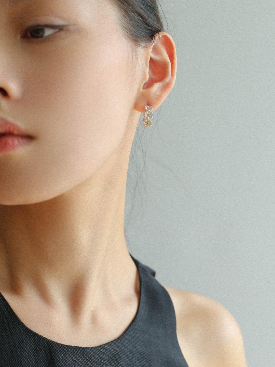 S925 Silver Little Daisy Earrings - Gembea Jewelry