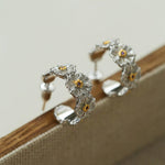 S925 Silver Little Daisy Earrings - Gembea Jewelry