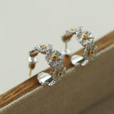 S925 Silver Little Daisy Earrings - Gembea Jewelry